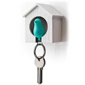 Qualy Sparrow Sleutelhouder - Wit/Blauw