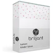 Briljant Ledikantlaken Briljant Fleur Wit-75 x 100 cm (Wieglaken)