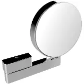 Emco scheerspiegel dubbelzijdig 1 armig Ø20.2cm (factor 3 en 7) wandmodel chroom