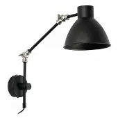 Faro Celia - wandverlichting met schakelaar - 15,5 x 42 x 14,5 cm - mat zwart