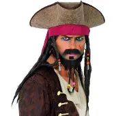 Vegaoo Piratenhoed voor mannen - Verkleedhoofddeksel - One size