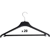 Alba Hangers PMBASIC PL Plastic 450 x 220mm Zwart 20 Stukken