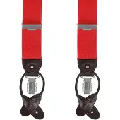 Profuomo Bretels braces luxe 35mm solid red pp1l00001c/600