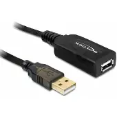 DeLOCK 82689 USB-kabel USB 2.0 USB-A stekker, USB-A bus 15.00 m Meerdere kleuren