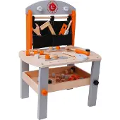 Playwood Houten kinderwerkbank Oranje - Zilver