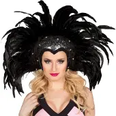Boland Hoofdtooi showgirl (zwart)