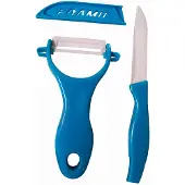 Excellent houseware Keramische schilmessen blauw
