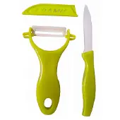 Excellent houseware Keramische schilmessen groen