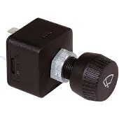VETUS Round Wiper Motor Switch Zwart