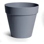 Mega Collections Plantenpot/bloempot - kunststof - grijs - D39 x H35 cm - Plantenpotten
