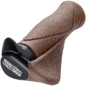 Ergotec Fietsgreep met ergonomisch handvat 130mm, dura kurk en aluminium, zwart/bruin, 34mm dikte, 235g