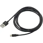 Ansmann 1700-0077 USB-kabel USB 2.0 USB-A stekker, USB-micro-B stekker 2.00 m Zwart Aluminium-stekker, TPE-mantel