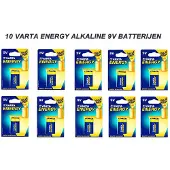 Varta Energy Alkaline-batterij 9V, type 6LF22, blisterverpakking, 1 stuk - verpakking van 10 stuks