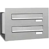 Brulo Inbouw brievenbus 2 adressen (inbouw) (1x2)