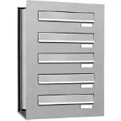 Brulo Inbouw brievenbus 5 adressen (1x5) inbouw