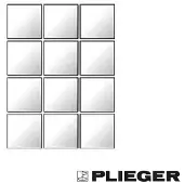Plieger spiegeltegels zilver 15x15cm