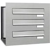Brulo Inbouw brievenbus 3 adressen (1x3) inbouw