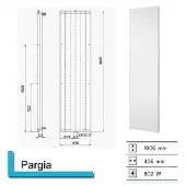 Boss & Wessing Handdoekradiator pargia 1806x456 mm donker grijs structuur
