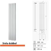 Boss & Wessing Handoekradiator Siela Dubbel 1800 x 318 mm Zwart