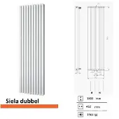 Plieger Designradiator Siena 180x46.2 cm 1564 Watt mat Wit Middenonderaansluiting
