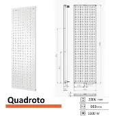 Boss & Wessing Designradiator Quadroto 2006 x 603 mm Zwart grafiet (Black Graphite)