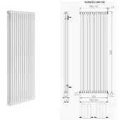 Boss & Wessing Designradiator Plieger Florence 1677 Watt Zijaansluiting 180x60 cm Pergamon