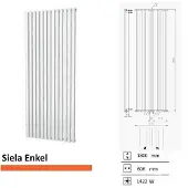 Boss & Wessing Handdoekradiator Siela Enkel 1800 x 606 mm Pergamon