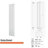 Boss & Wessing Handoekradiator Siela Enkel 1800 x 318 mm Wit structuur