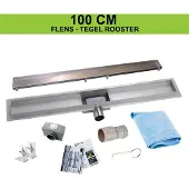Mueller Tiles tegel douchegoot met flens 100x7cm