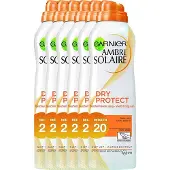 Garnier Ambre Solaire Zonnebrand Dry Protect Spray Factorspf20 Voordeelverpakking 6x200ml