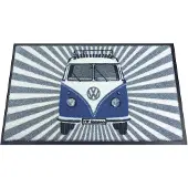 VW Collection Nostalgic Art Deurmat VW T1 Bus - Samba Strips blauw
