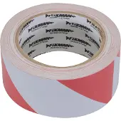 Fixman Veiligheidstape 50 mm x 33 m, rood/wit