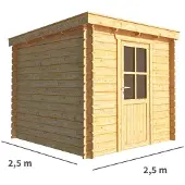 Warentuin Collection Blokhut, tuinhuisje Els-Amelie 250 cm bij 250 cm diep lessenaarsdak