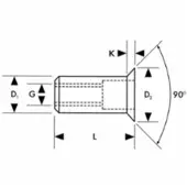 Gesipa Blindklinkmoer | klinknagelschacht d x l 9 x 17 mm M6 | aluminium verzinkkop (90graden) | 250 stuks - 1455350 1455350