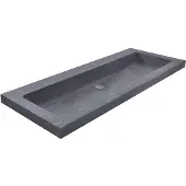 Mueller Single flat hardstenen meubelwasbak 100x46cm zonder kraangat