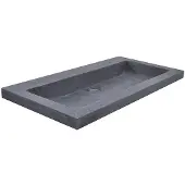 Mueller Single natuursteen meubelwastafel 80x46cm zonder kraangat