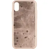 Senza Glam Leather Apple iPhone X Back Cover Rose Gold