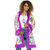 Smiffys Hippie jas luxe (multi, S/M)