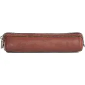Tony Perotti Vegetale 2041 Pencil case met rits donker bruin