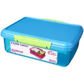 Sistema Lunchbox XL 2L - Paars met gekleurde clips