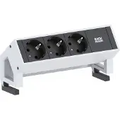Bachmann DESK2 3x geaard stopcontact GST18 Inox