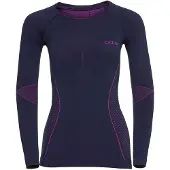 Odlo thermoshirt - long sleeve/ crew neck - dames - blue radiant - maat L