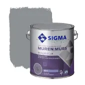 Sigma hoogdekkende muurverf RAL 7045 2,5 liter