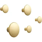 Muuto Dots wandhaak metaal 5-pack messing