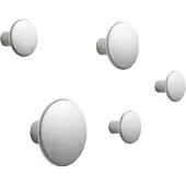 Muuto Dots wandhaak metaal 5-pack aluminium