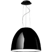 Artemide Hanglampe , Nur Gloss, dimbare, Zwart, Woonkamer, Metaal, Designer
