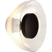 Marset Design wandlamp Aura, helder / transparant, Woon-/ Eetkamer, Glas, Design, Wandlamp design