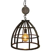 Label51 - Hanglamp Fuse - Staal - Zwart - Industrieel - 47x47x42 cm