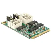 DeLOCK Module MiniPCIe I/O PCIe full size 4 x Serial RS-232 with Voltage supply