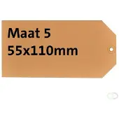 Rillprint labels met ophangoog 55 x 110 mm chamois (1000 stuks)